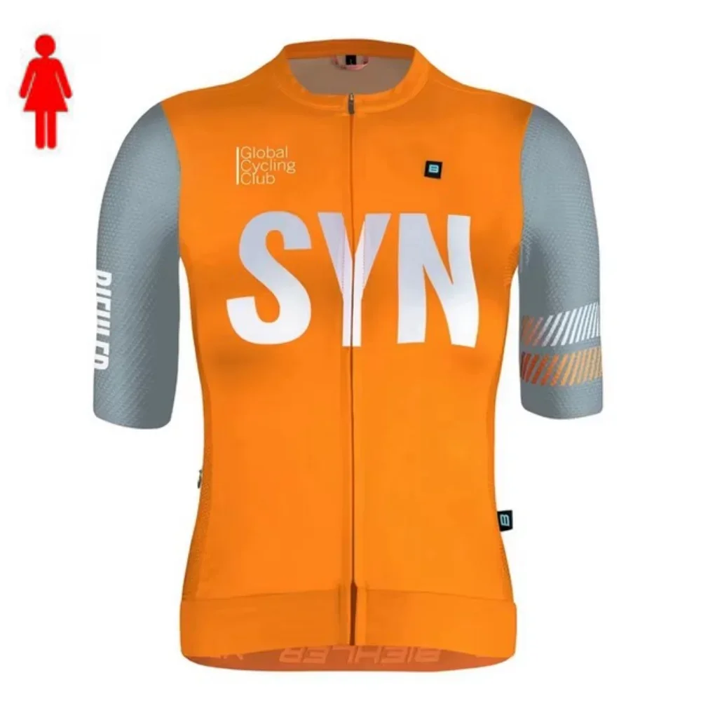 Women SYN PRO JERSEY JUICY BLUE SYN Team Race Bicycle Clothing Summer Short Sleeve Cycling Shirts MTB Summer Road bike Jersey