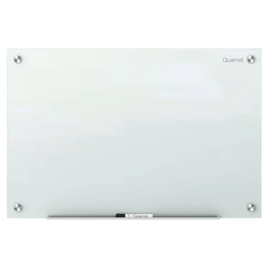 

Magnetic Glass Dry Erase White Board 24''W x 18''H Whiteboard Infinity Frameless Mounting White Surface G2418W