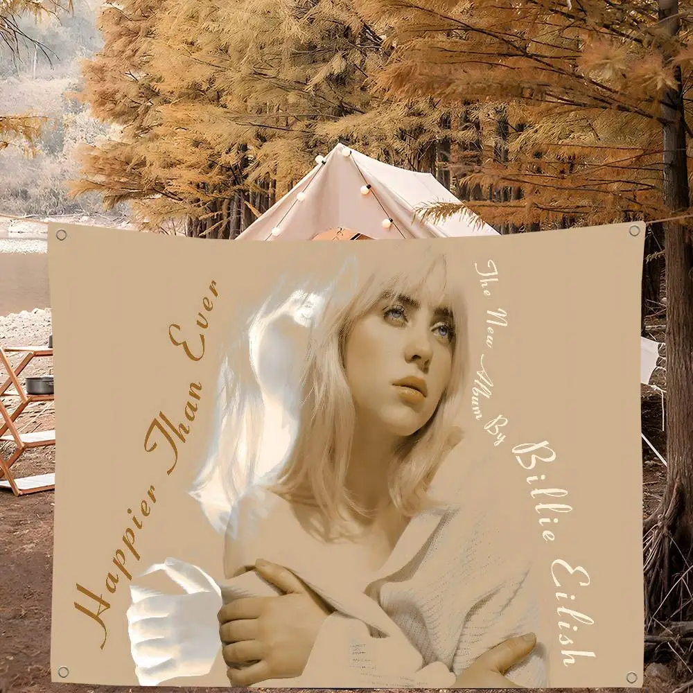 Singer B-Billie E-Eilish Large Size Shop Art Promotion Advertising Booth Flag Hanging Banners