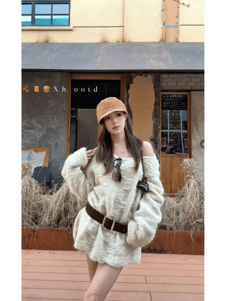 

Свитера Джемперы Пуловеры Женский вязаный топ Вязаные крючком Трикотажные изделия Уникальный ретро-облачный узор Хэллоуин Погода Вязаные мягкие небо Теплые