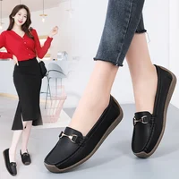 2024 New Women Shoes Flats Leather Moccasins Sneakers Woman Casual Shoes Slip-on Loafers Female Boat Shoes Big Size 44 - Image 6