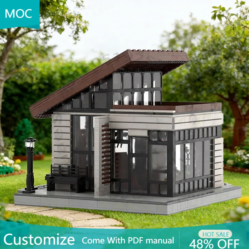 

2060 деталей Модульный книжный магазин MOC: Набор для сборки, простая популярная модель, DIY-конструктор, праздничный подарок