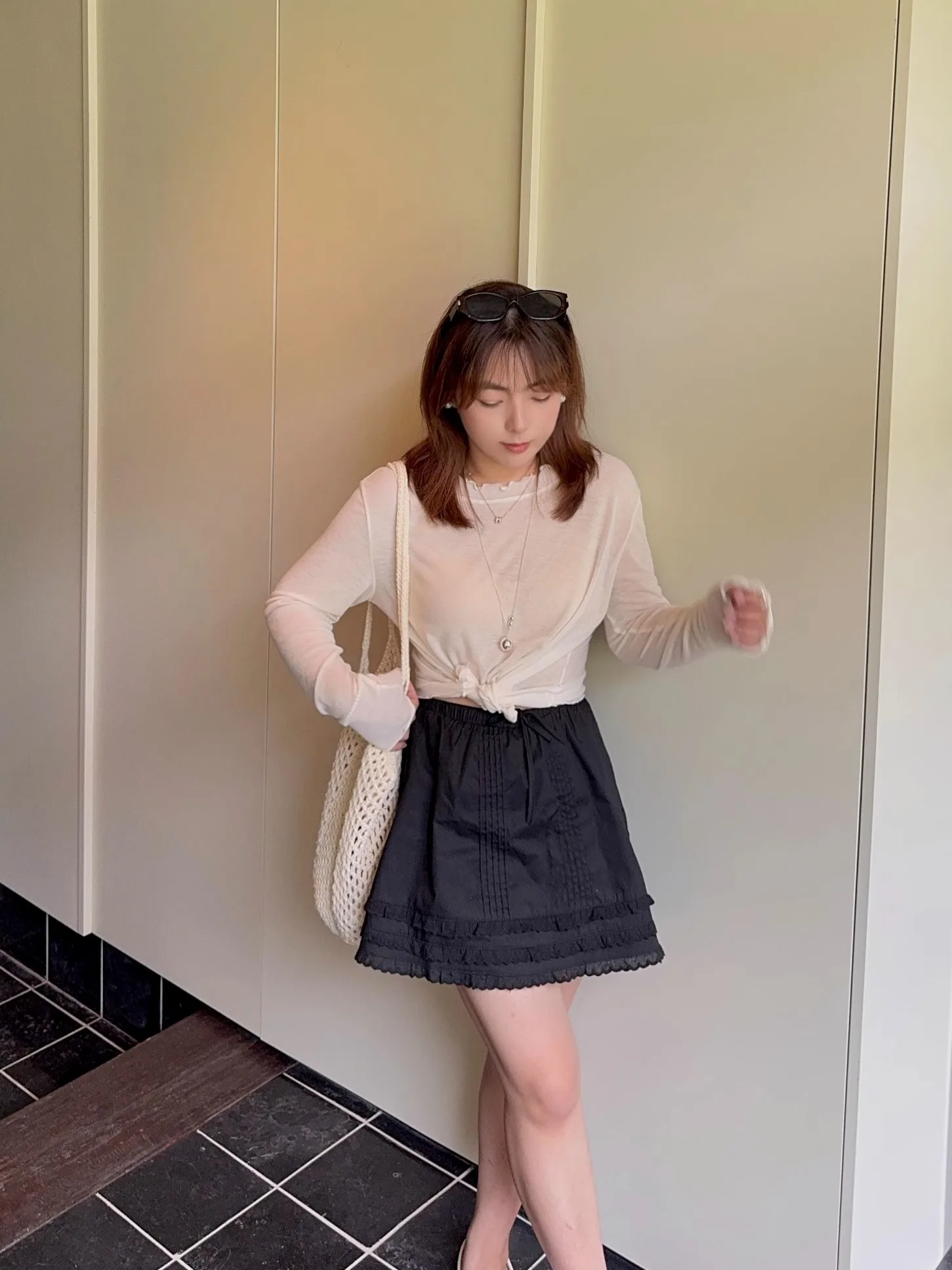 

Нежная универсальная юбка Birdie Oni ort f с кружевом для поездок на работу Простая юбка трапециевидной формы с высокой талией из полиэфирного волокна