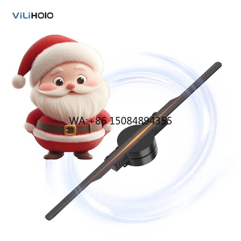 42CM 3D Hologram Fan Multimedia LED Display Screen Transparent Advertising Display Commercial Digital Signage Indoor Promotion