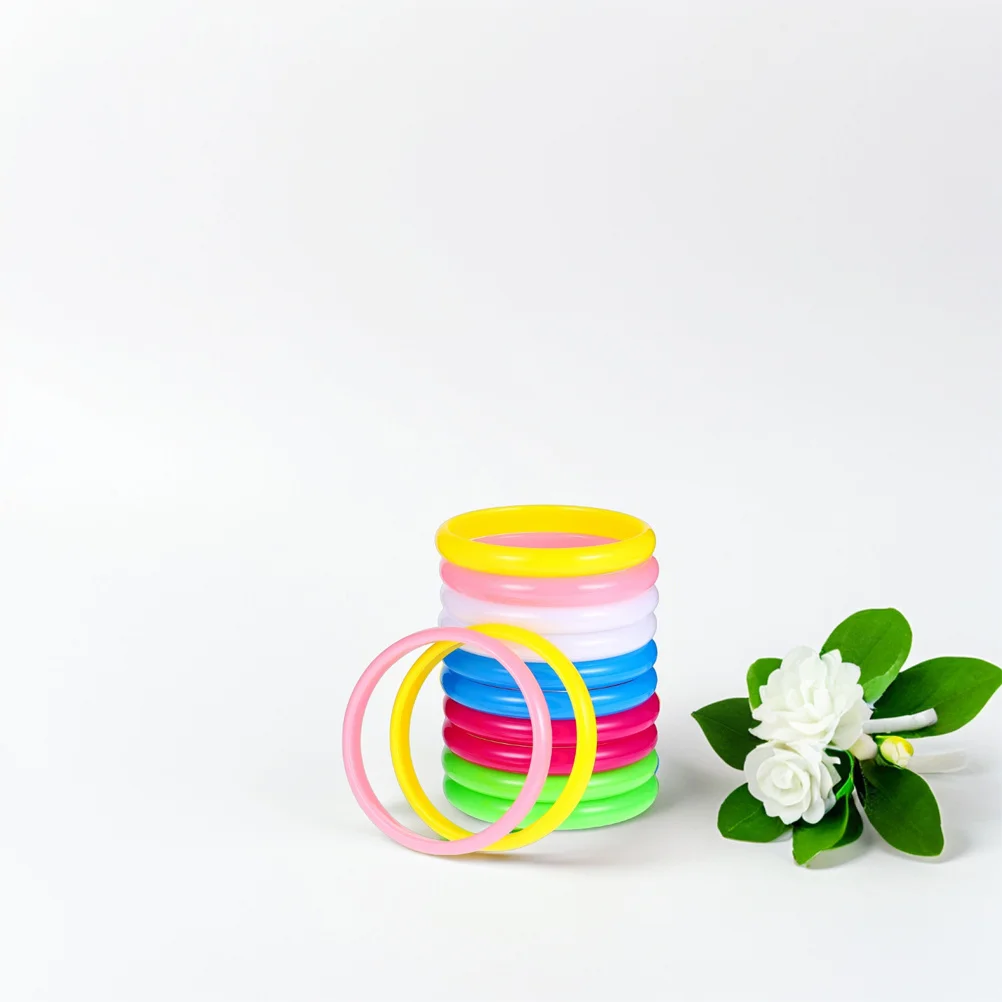 

36Pcs Candy Colored Plastic Bangle Bracelets Trendy Wrist Bands for Women Girls Kids Party Favors Fashionable Jewelry