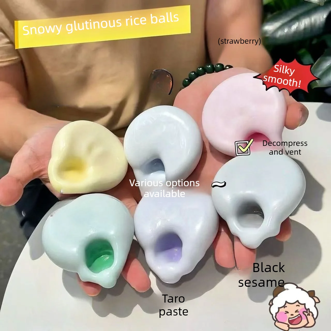 Formbarer Vakuum-Squishy-Sandball, Trauben-Stressball, Geräuschball zur Stresslinderung, Desktop-Quetschspielzeug, Beruhigendes Spielzeug, Geburtstagsgeschenk