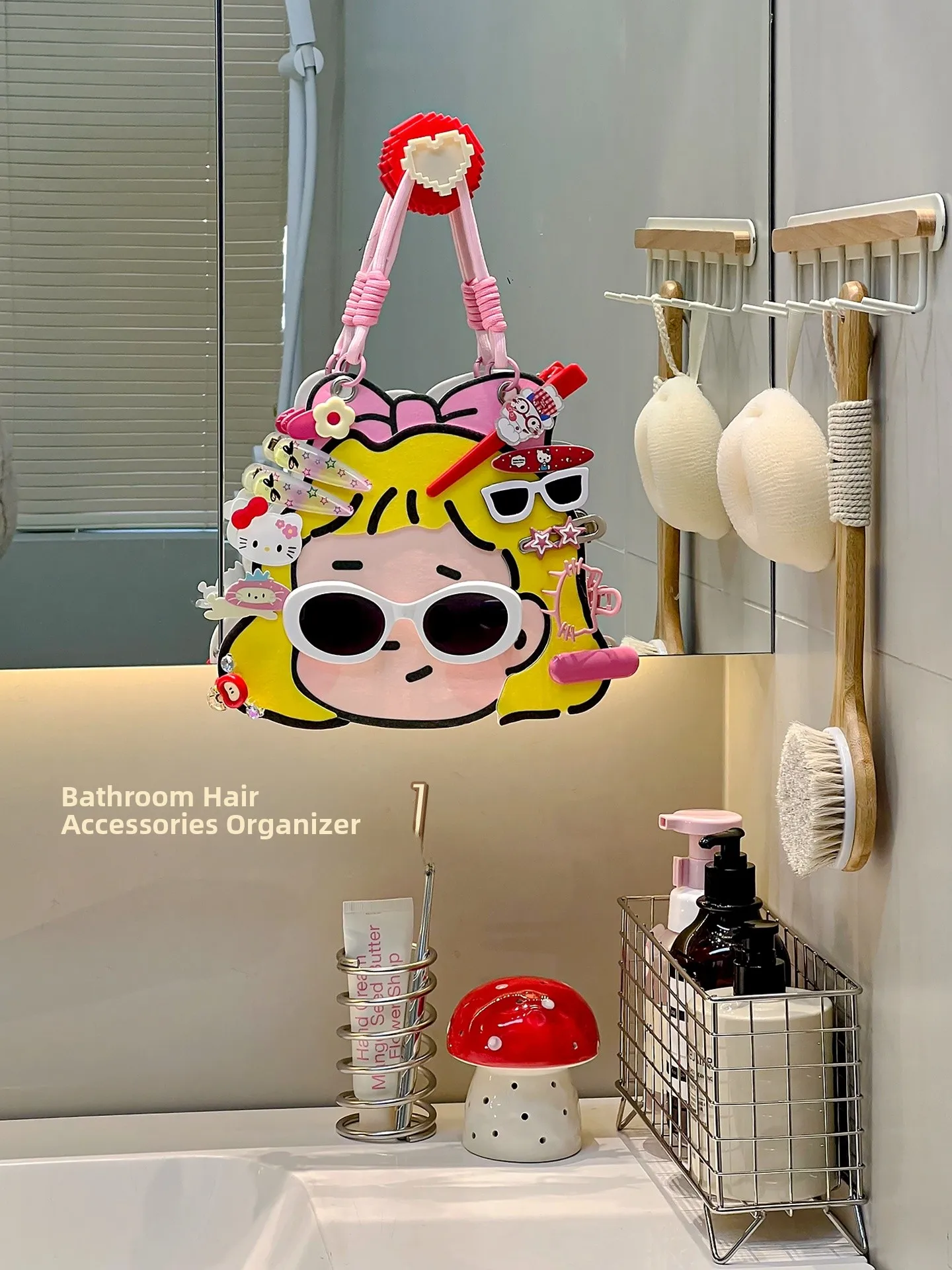 

Оригинальный милый мультяшный держатель для очков, многофункциональный органайзер для аксессуаров для волос, настенный держатель для заколок и инструментов для хранения