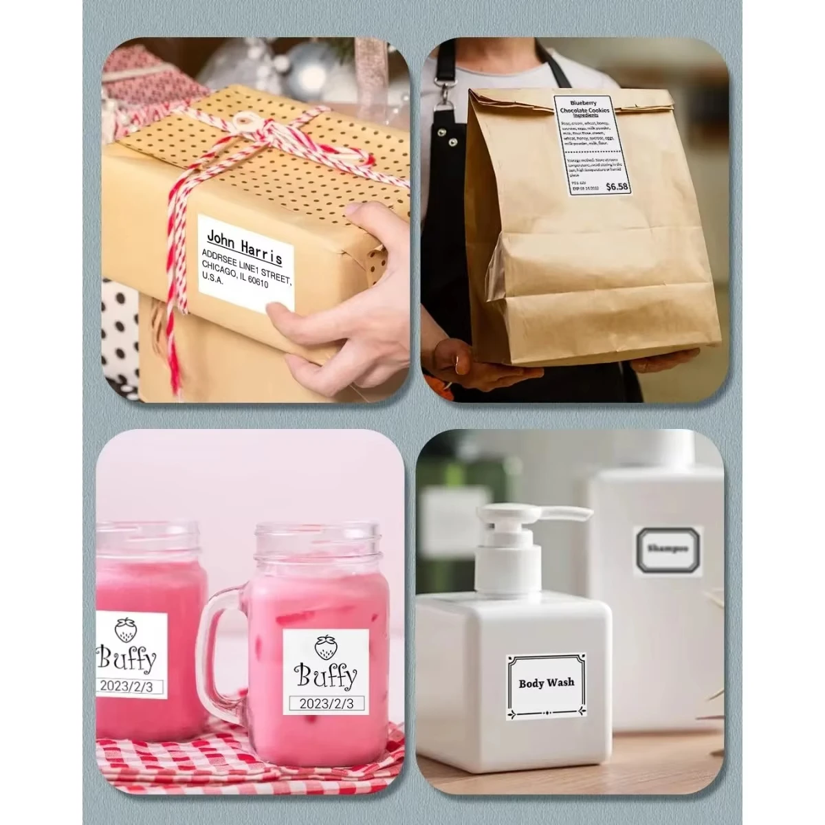 40x30mm White Thermal Label Rolls Waterproof Adhesive for Thermal Printer Barcode & Tags