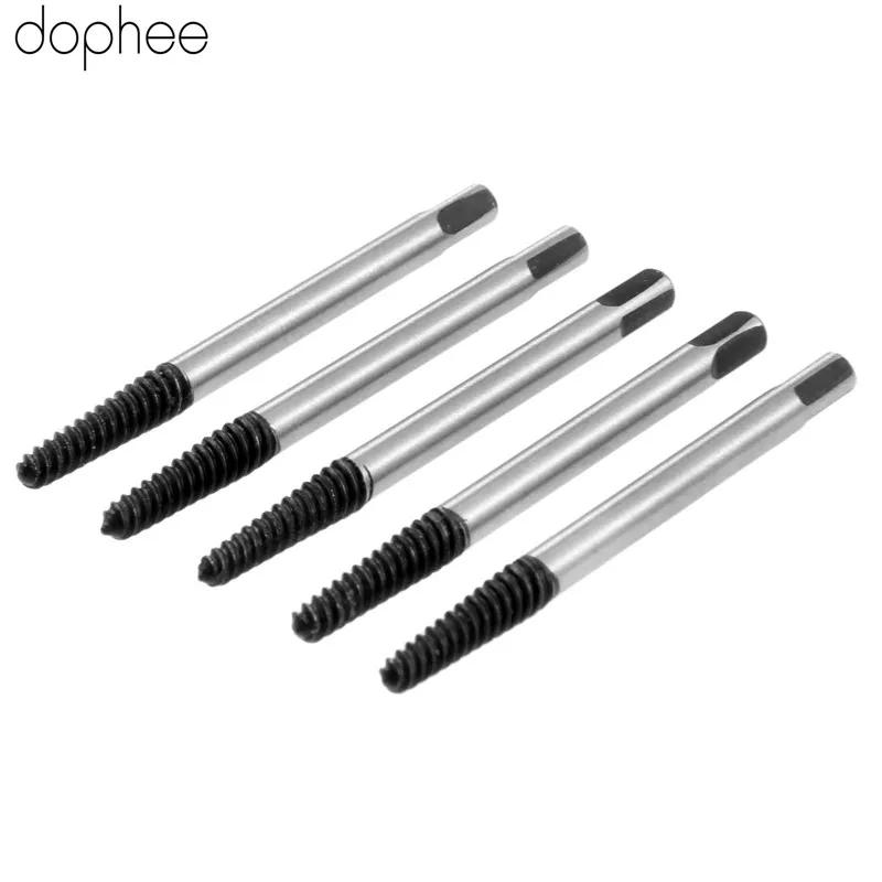 5pcs Aço Danificado Quebrado Parafusos Extrator Brocas Remoção Ferramenta Parafusos Removedor de Parafuso Velocidade Fora Drivers 1 # Left-hand Thread