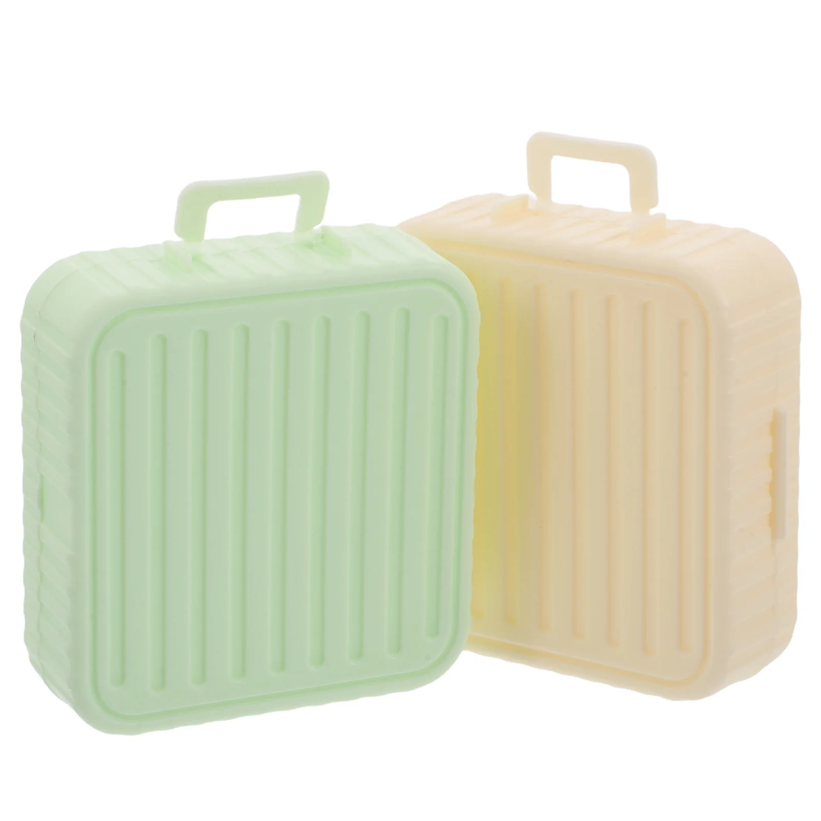 

2Pcs Square Powder Puff Storage Box Breathable Makeup Sponge Case Portable Container for Home Travel Use Puff Box