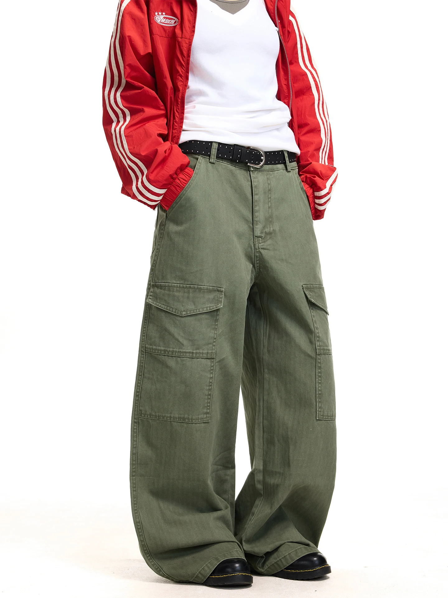 

Рабочие брюки Chen Stiy Old Store в американском ретро-стиле, женские, свободные, прямого кроя, повседневные, длинные, с множеством карманов