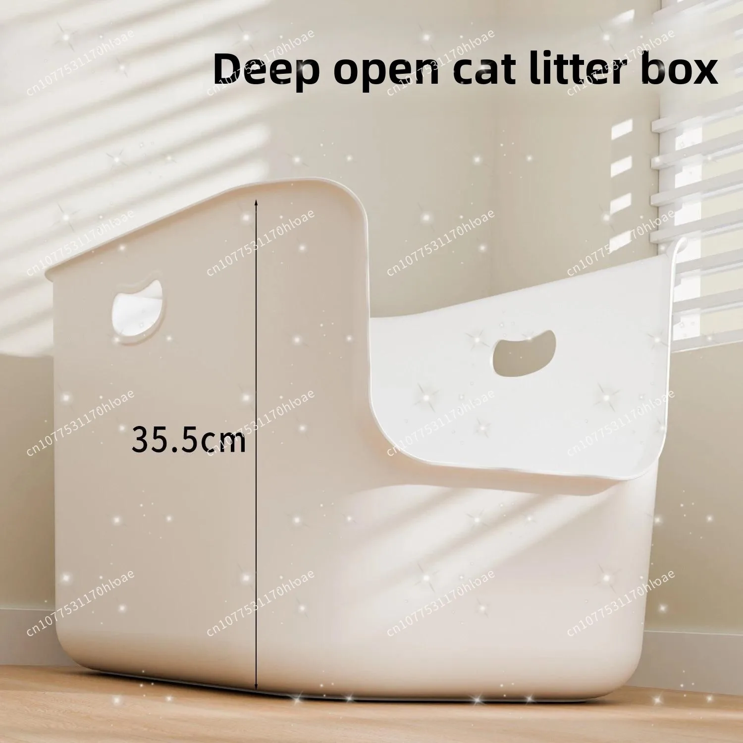 Open Cat Litter Box Extra Large Anti-Splash Cat Toilet Thickened and Deepened