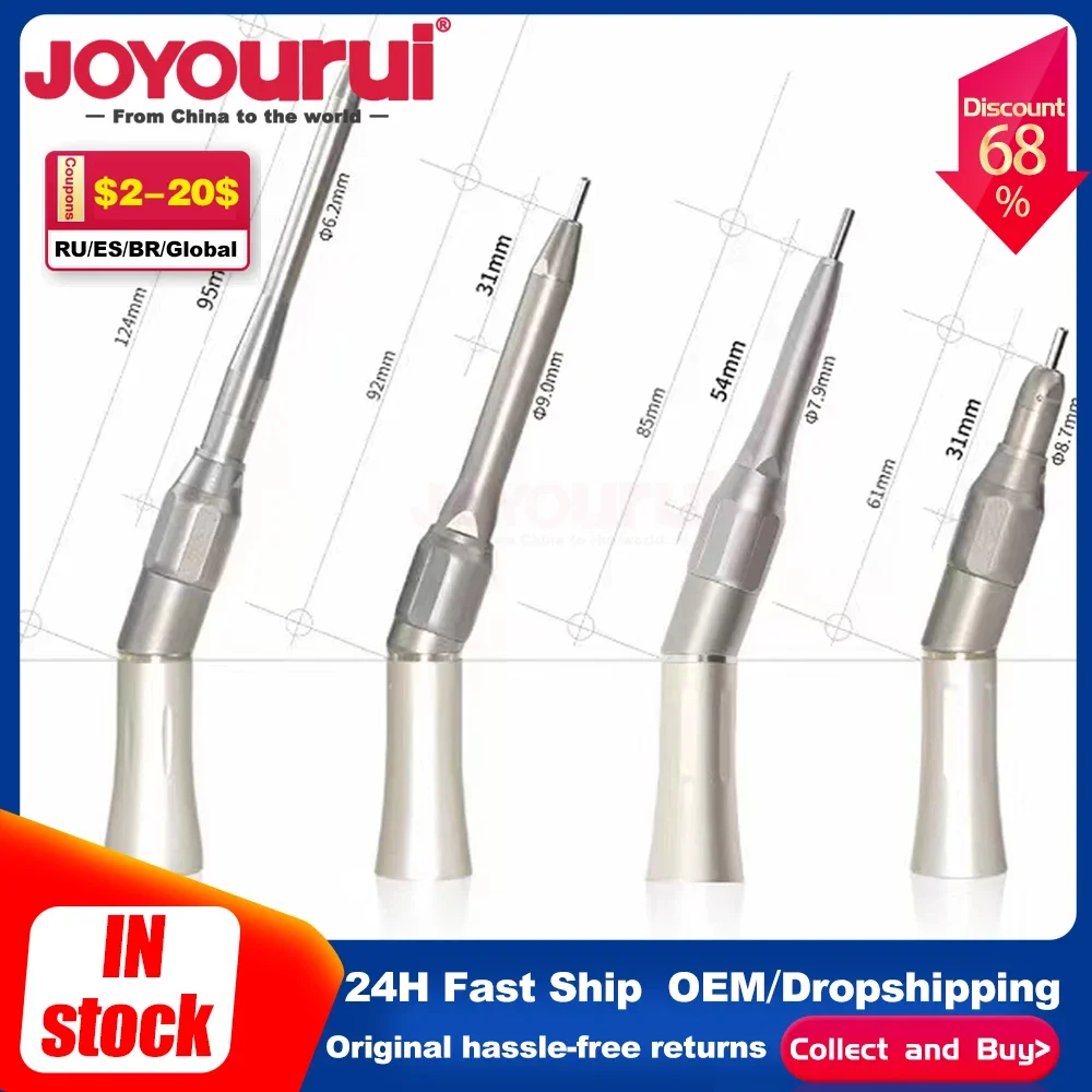 

Dental Micro Surgery Handpiece 20° Straight Nose Head Surgical Operation 1:1 Direct Drive External Spray Dentistry Tool