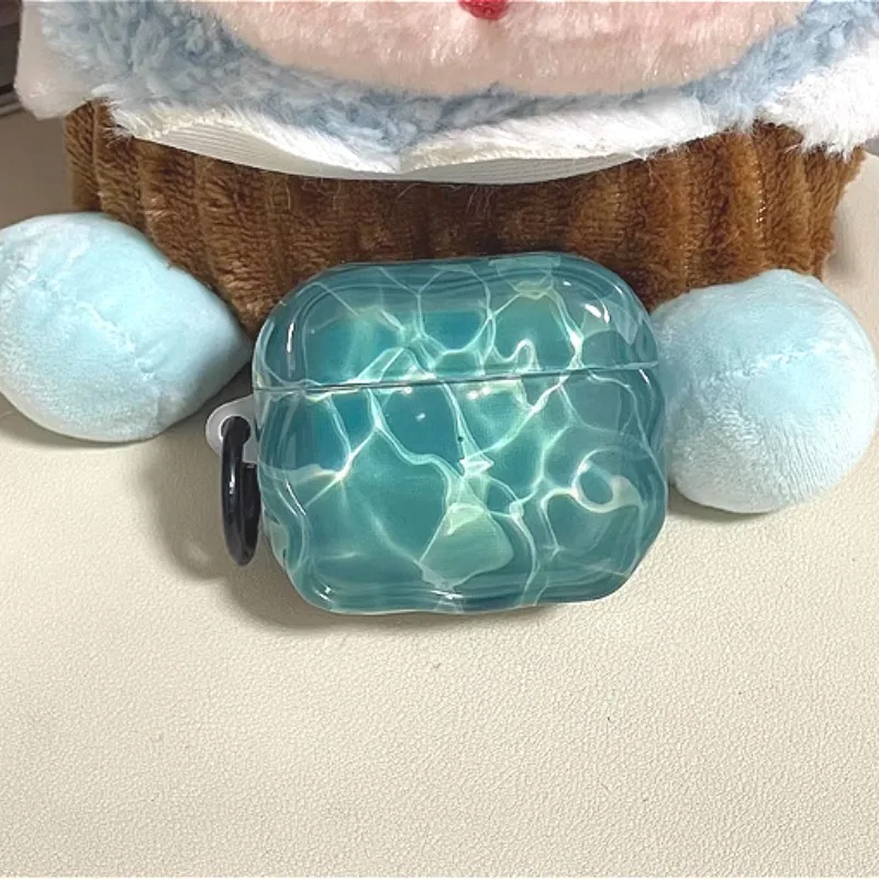 

Water Ripple Headphone Case Suitable for AirPods Pro2/3 AirPods 2/3/4 TPU Material Custom Translucent Earphone Protective Case