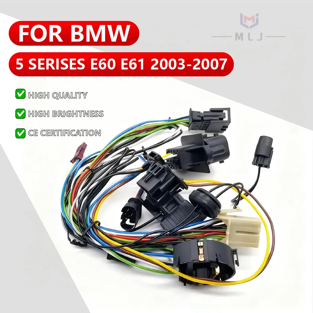

For BMW 5 Series E60 E61 2003-2007 LED Headlight Wiring Harness Headlight Internal Wire Harness Plug non AFS and with AFS DRL