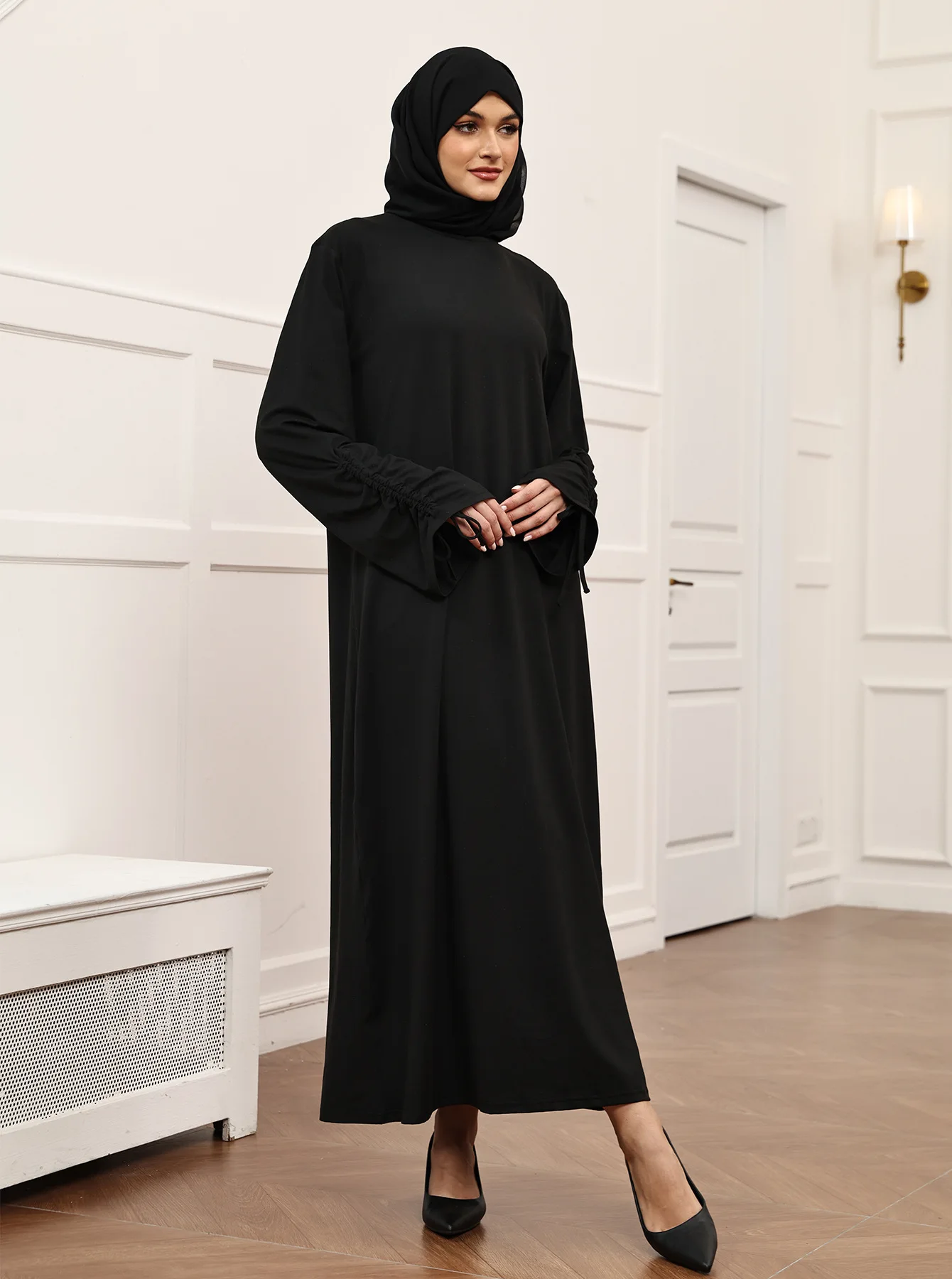 Eid Mubarak Djellaba Vestido Hijab Feminino Muçulmano Abaya de Dubai Caftan Turco Robe de Ramadan Jalabiya Femme Musulmane Vestidos