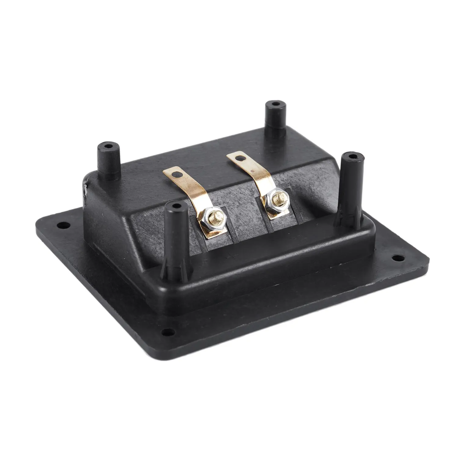 #15A Consumer Electronics,90x78mm Speaker Box Terminal Cup Wire Connector Board (Black)