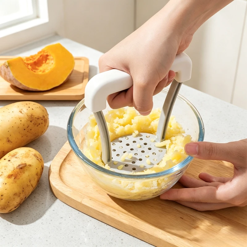 Potato Masher Ricer - مكبس يدوي لهرس البطاطس، أداة متعددة