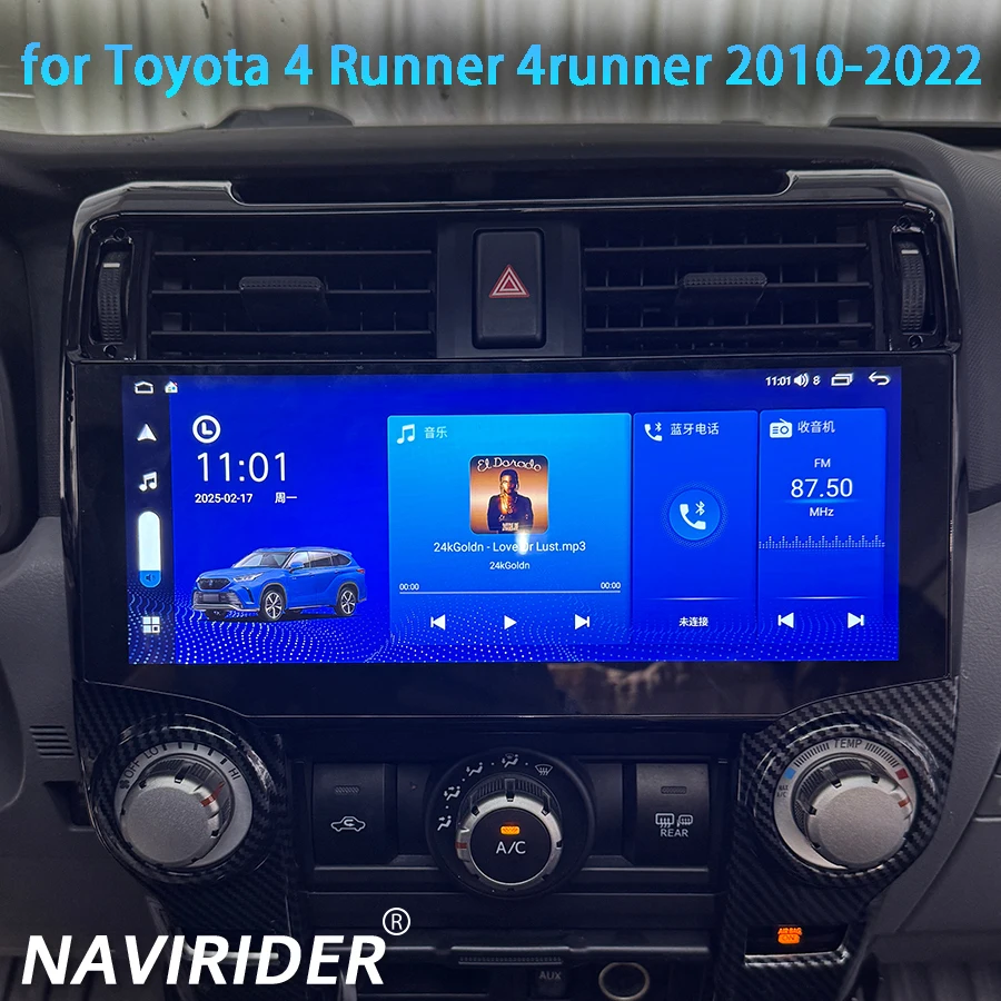 12.3 Navirider Android For Toyota 4 Runner 4Runner 2010-2022 Car GPS Navigation HeadUnit Multimedia Player Aircon Radio 4G WIFI