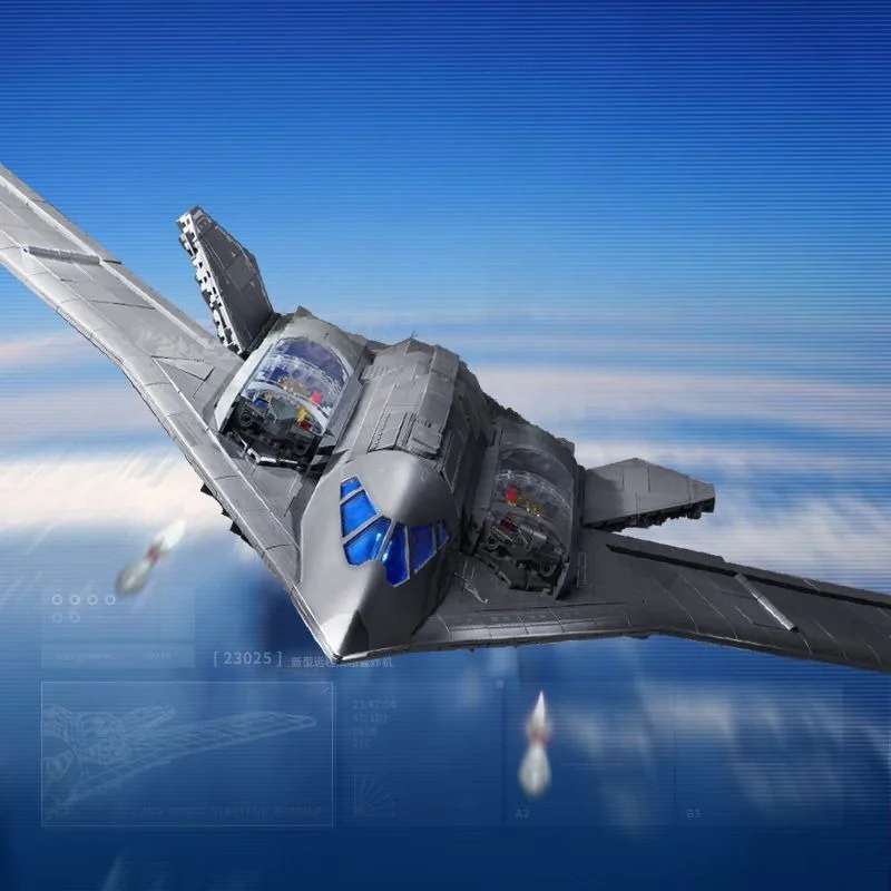 ตัวต่อ Keeppley H-20 Stealth Bomber แบบจำลองเครื่องบินทหาร ของเล่นตัวต่อ ของขวัญสำหรับเด็กผู้ชาย