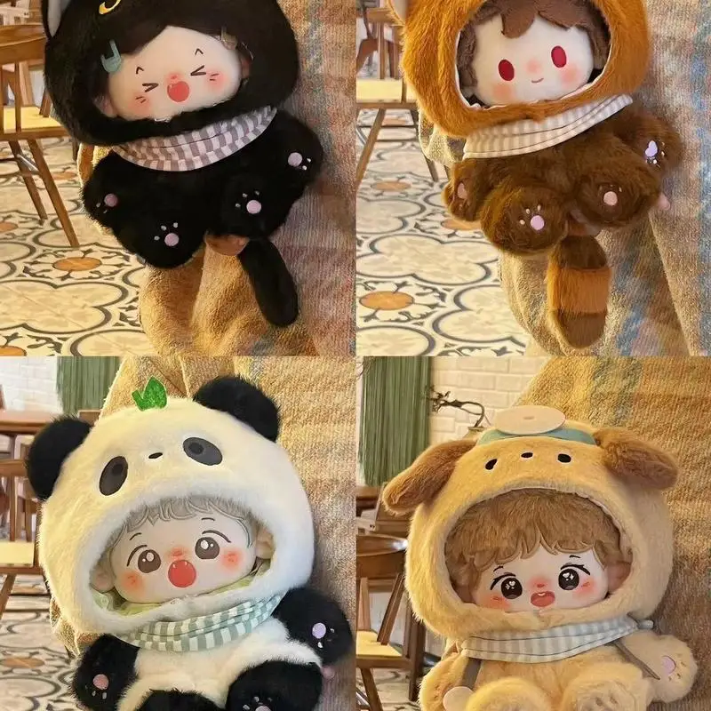 

Only Clothes Suitable For 20cm Dolls Kawai Animal Style Panda Dog Cat Bear Bodysuit Cute Doll Accessories Decoration Girls Gifts
