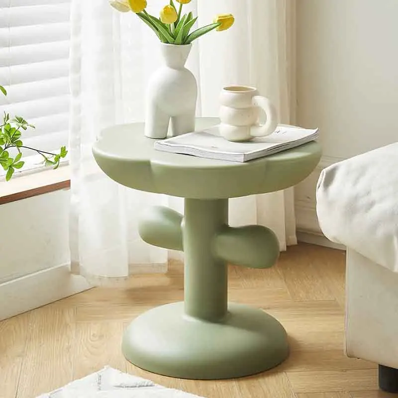 

Nordic Furniture Plastic Flower Shaped Coffee Table Living Room Side Table Floor Standing Decor Creative Storage Desk Tea Table