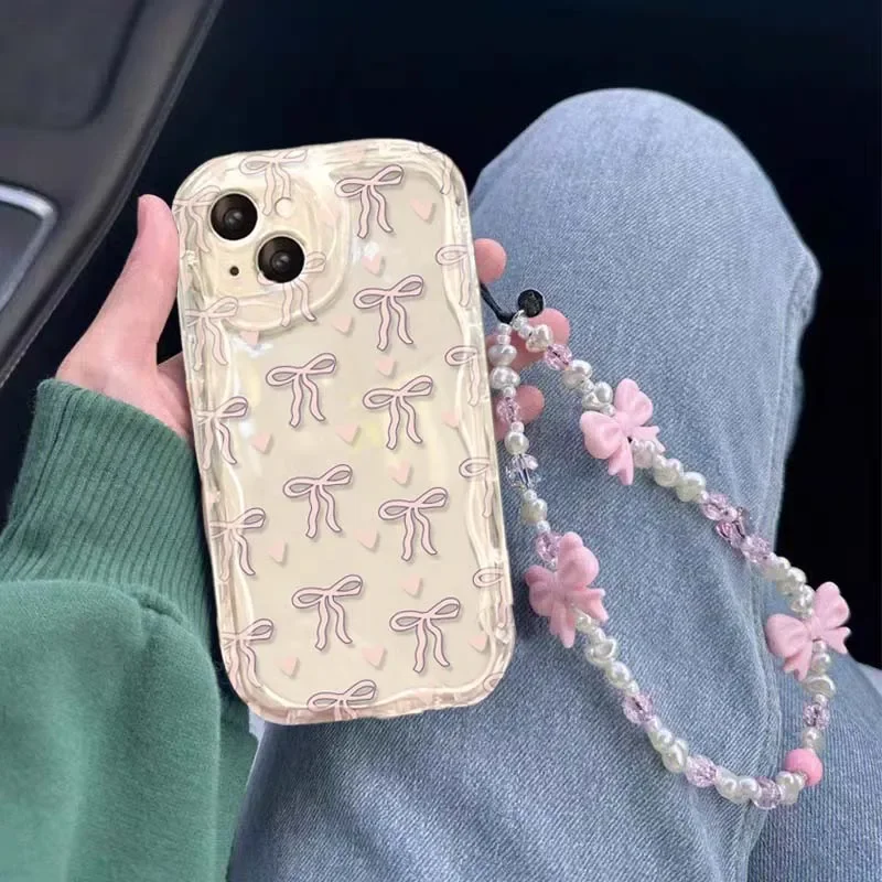 핑크 리본 팔찌 체인 케이스 인피닉스 핫 50 프로 40i 30i 노트 30 40 50 스마트 8 프로 10플러스 테크노 스파크 20C GT 30 프로용