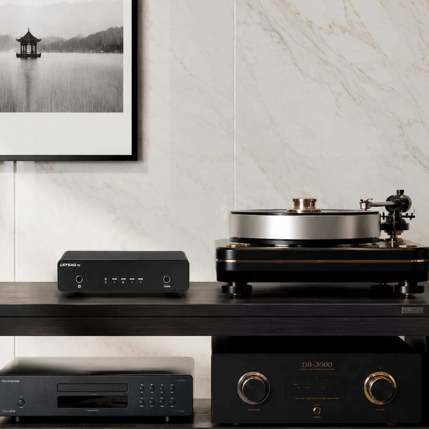 LSYSAQ Hifi Preamplifier Dual Ne5532P Lm49720 Preamplifier mm Mc Moving Coil Phono Cartridge Suitable for Vinyl Records P2