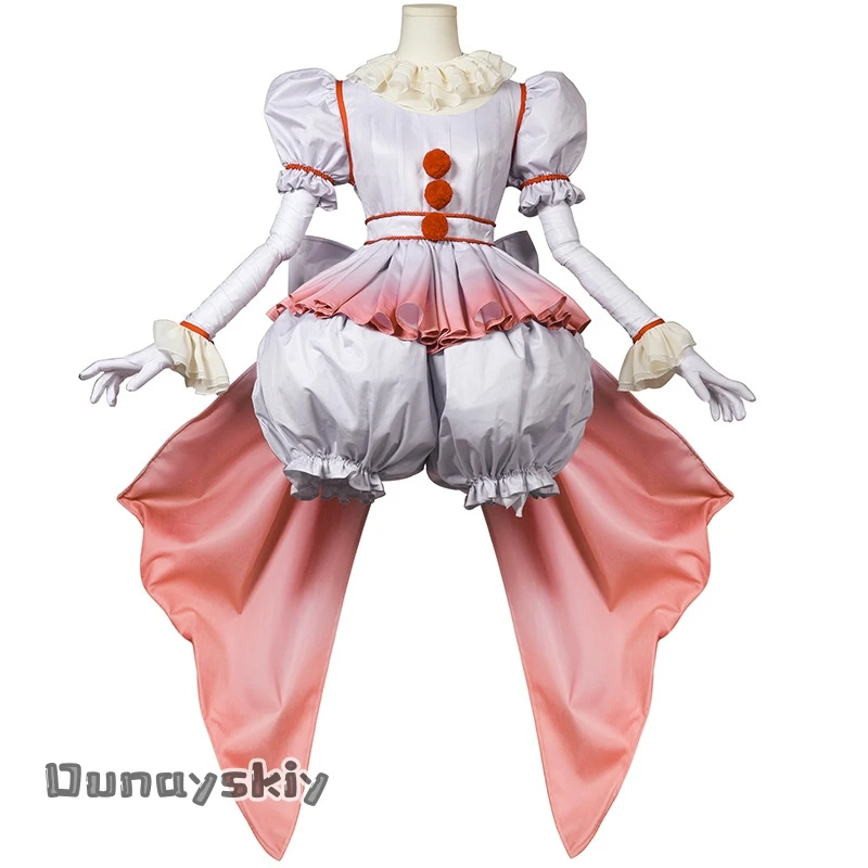 Pennnywise Cosplay Joker's Return to the Soul Costume Girls HorrorLolita Dress Up Dress Bloomers Suits Halloween Clown Gown