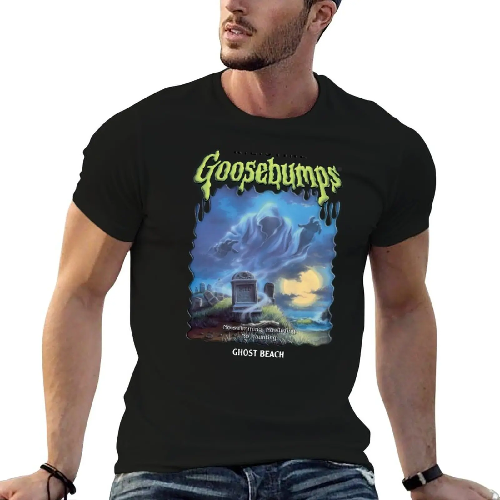 Ghost Beach Goosebumps T-Shirt funny shirt cotton football t shirt plus size men clothing