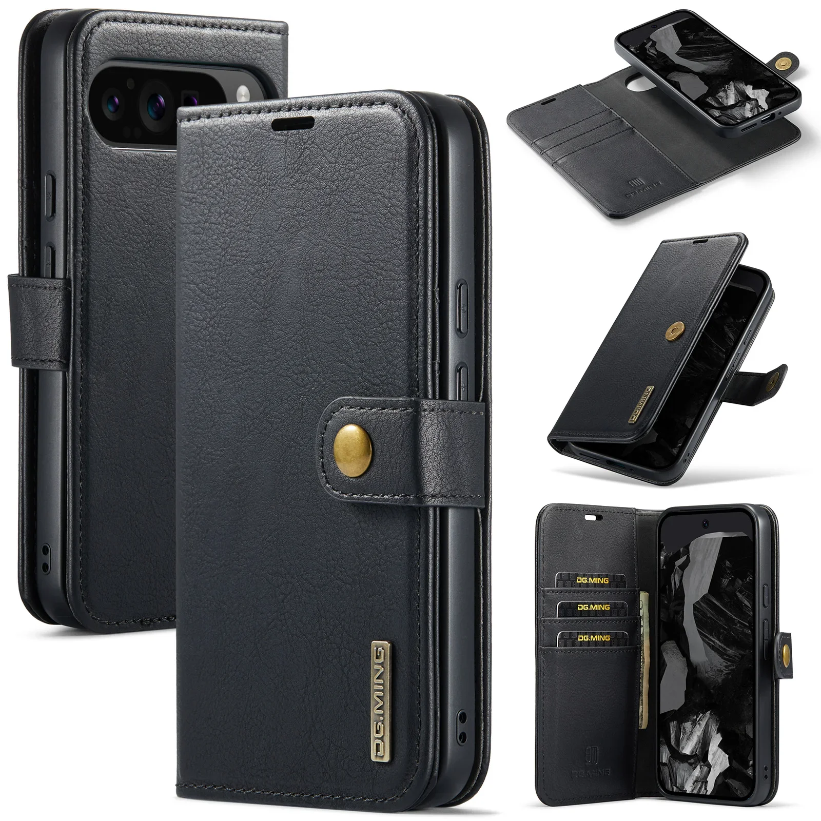 2 in 1 Detachable Cards Solt Wallet Leather Phone Case For Google Pixel 9 Pro XL 8A 7 7A 6 6A Magnetic Removable Bag Book Cover