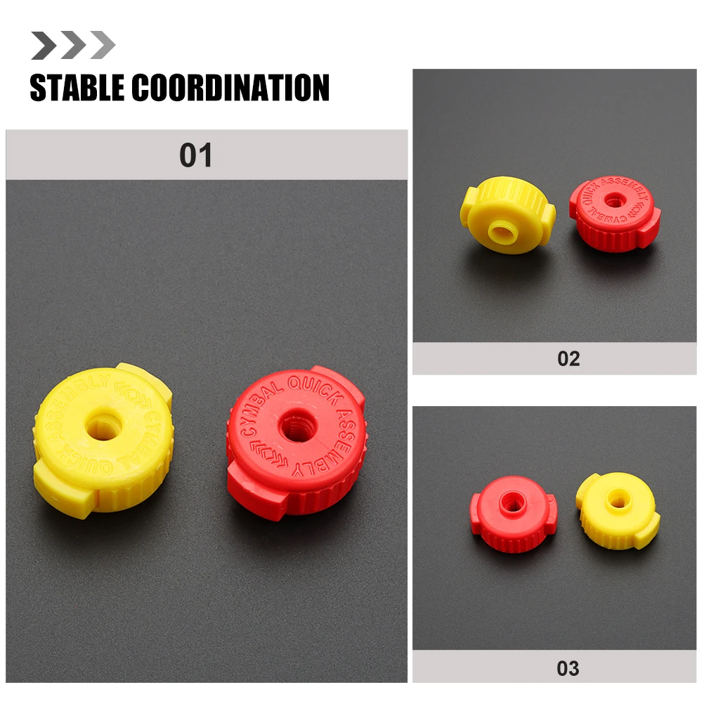 

2Pcs Drum Cymbal Quick Release Nuts Durable Plastic Fixing Accessories Quick Assembly Tools for Low Noise Performance