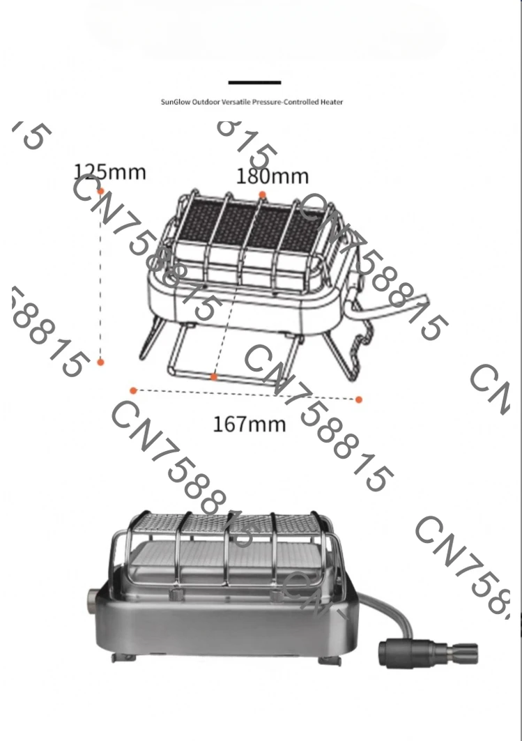 

Furnace Portable Gas Heating Heater，Dual Infrared Radiation Furnace Multifunctional Camping Gas Burner Split Type