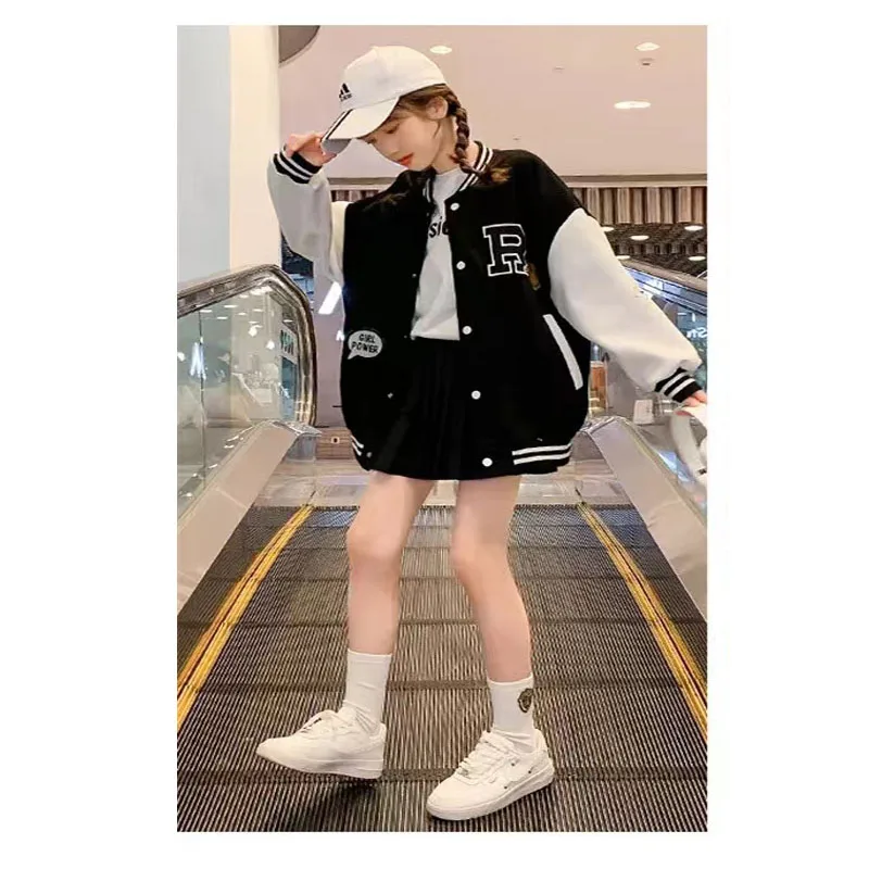 New Winter Warm Jackets Autumn Big Kids Thick Baseball Coats Girls Boys Cute Outerwear 5-14 Years