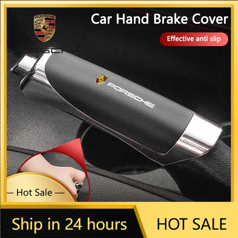 

Car Sticker For Porsche High-end Car Hand Brake Cover Handbrake Grip Protector Case For Porsche Cayenne Panamera Macan 911 718 T