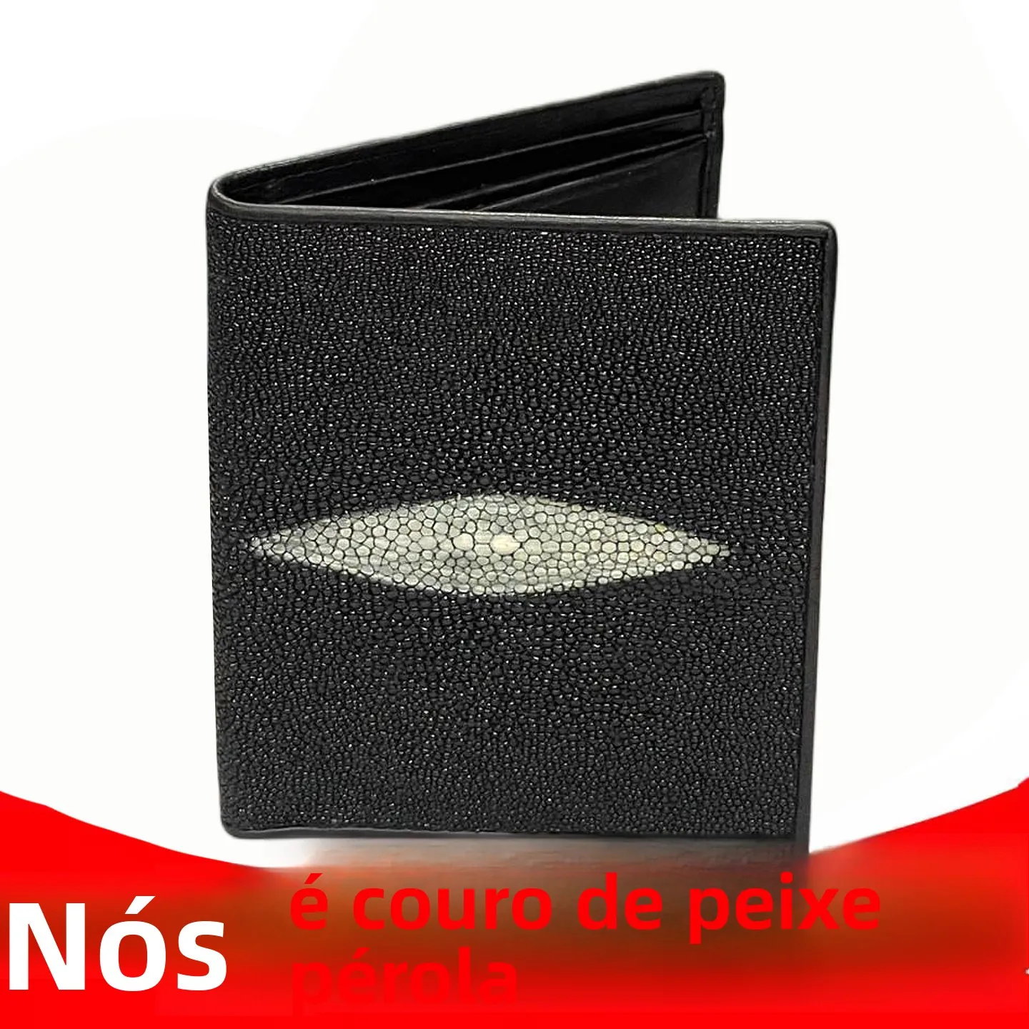 stinay-men's-vertical-sharkskin-pearl-fish-leather-wallet-business-ol-style-youth-short-wallet-leather-interior-pure-color