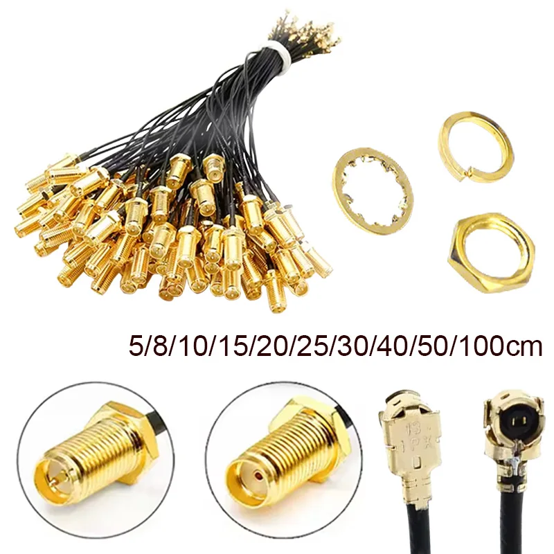 SMA Connector Cable Female To UFL/ U.FL/RF Coax Adapter Assembly Pigtail Cable 1.13MM RP-SMA 10cm 15cm 20cm
