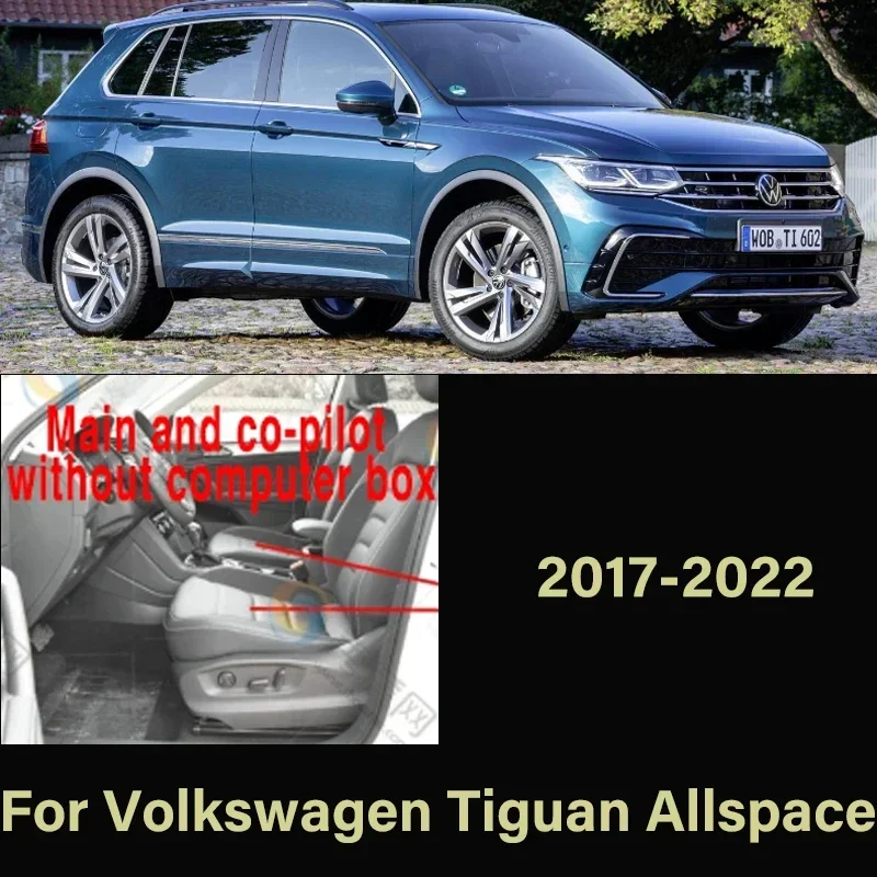 Alfombrillas de coche personalizadas para Volkswagen Tiguan Allspace LWB 2017 ~ 2022, accesorios interiores de siete asientos, alfombras, alfombra de estilo de coche