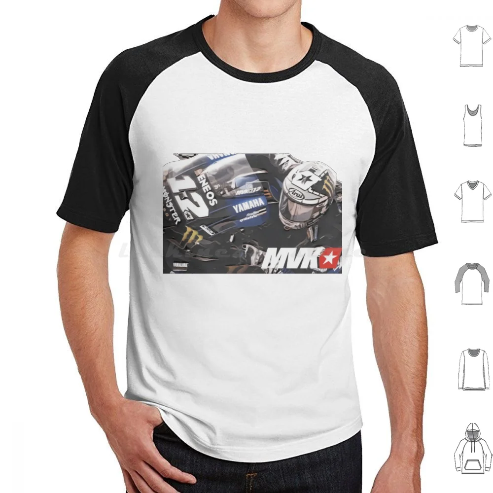 Maverick Vinales 12 Winner T Shirt Big Size 100% Cotton Maverick Vinales Mvk12 2022 Vinales Maverick Winner Mv12