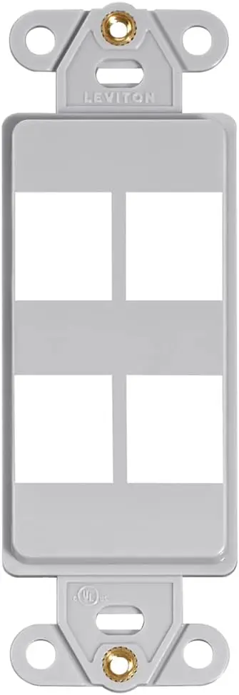 

41644-GY QuickPort Decora Insert, 4-Port, Gray