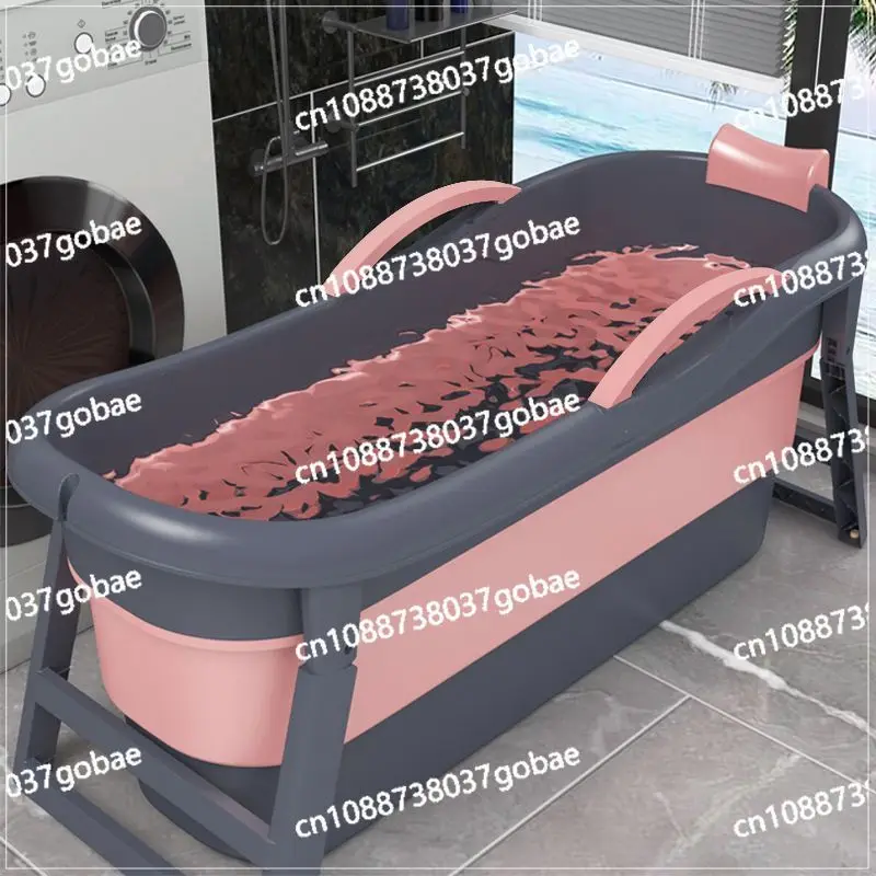 

Bath bucket household full body folding thickened bathtub can sit