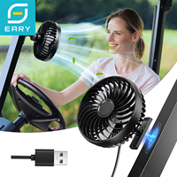 Eary Magnetic Golf Cart Fan 360 Rotate Portable Fan with 3 Speed Magnetic Base Club Car Cruise Ship Accessories Air Cooling Fans