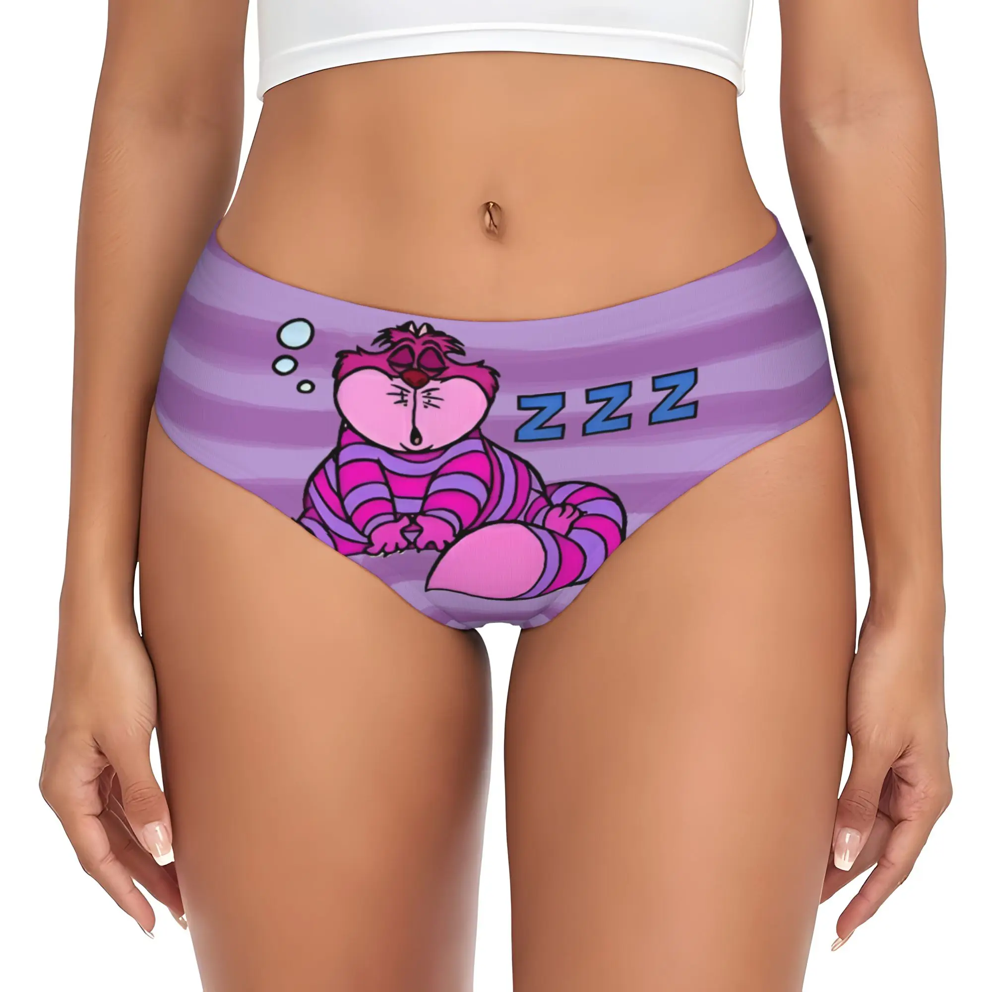 Culottes personnalisées pour femmes C-Cheshire Anime Cat, sous-vêtements extensibles pour femmes