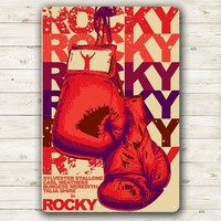 k1,Sylvester Boxing Gloves Movie Metal Poster Tin Sign 20x30cm-aluminum