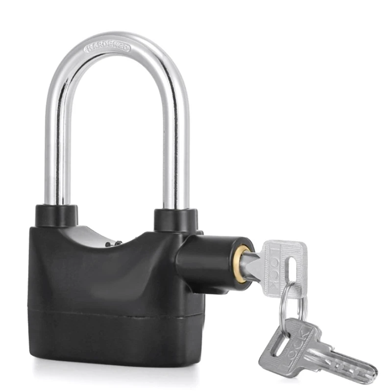 

Newalarm Lock, Universal Security Anti-Theft Padlock 110Db Waterproof Siren Alarm Lock Keyed Padlock For Motorcycle Bicycle