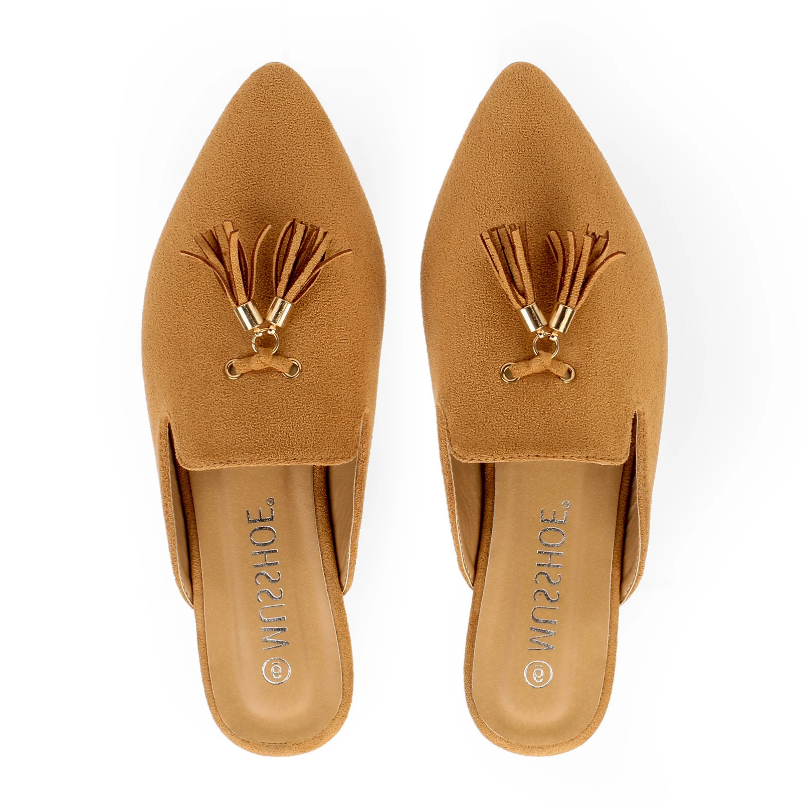 Women Pointed Toe Mules Closed Toe Slip On Mules Low Heel Backless Flat Mules Slip On Slide Mules Casual Backless Slides