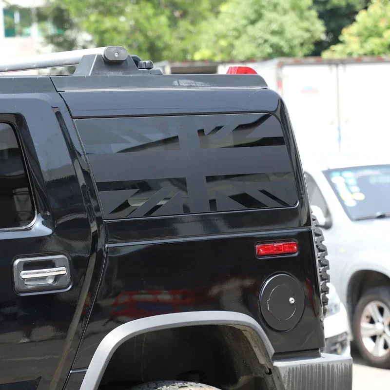 

For Hummer H2 2003-2009 H3 2005-2009 Car Styling PVC Black/Red Car Rear Window Windshield Graphic Decal Sticker Car Accessories
