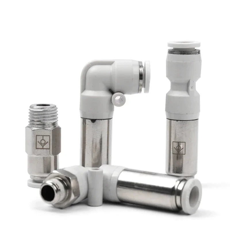 Pneumatic One-way Non Return Check Valve SMC Type Straight Control Check Valve 4mm 6mm 8mm Hose Connetor Tube One-touch Fittings