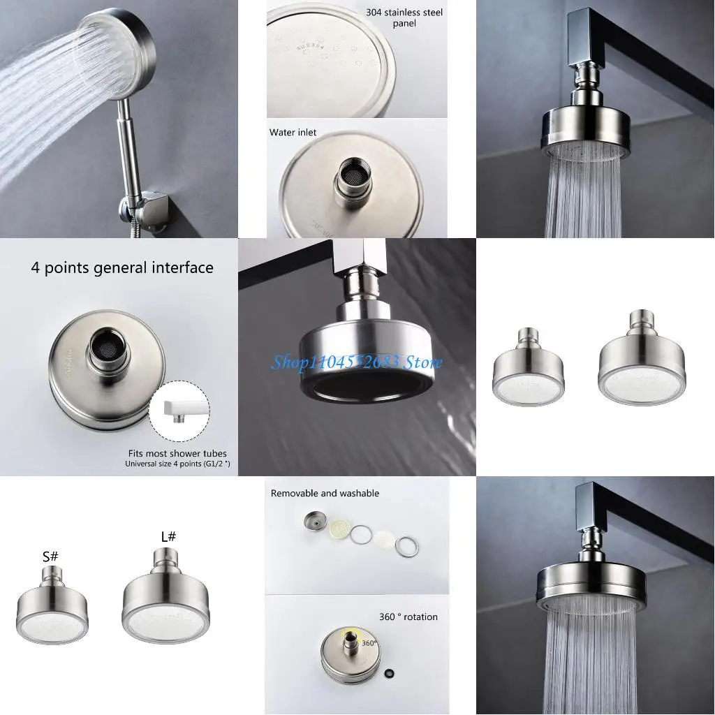 

Y6GD Round Top Shower High Pressure Showerhead Nozzle Universal