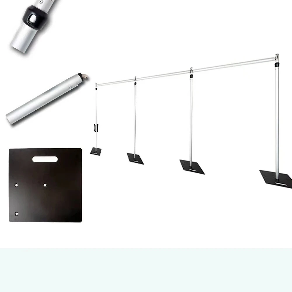 Factory backdrop pipe drape with base plate Adjustable drape and pipe kit circle canopy for wedding events